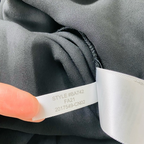 NWT J Crew Factory Women's Size 14 Black Long-sleeve Top With Ruffles - Picture 11 of 12